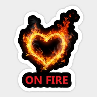 On Fire T-shirt Sticker